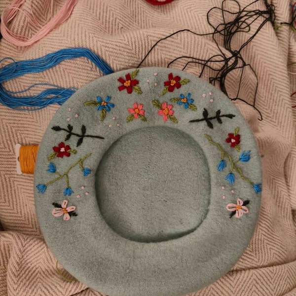 Fox handmake Wool Handmade Beret