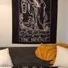 Gothic The Lovers Tarot Tapestry Grim Reaper Halloween Decor 59x51 Inches