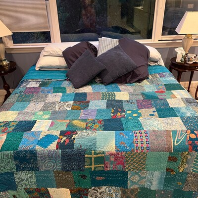 Bohemian Patchwork Pattern Print Bed Set Quilt