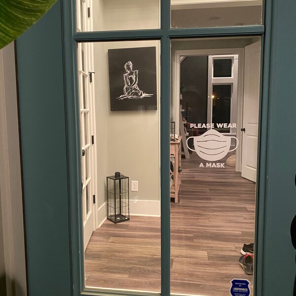 Please Wear a Face Mask Vinyl Decal for Store Front Door or Window Mask ...