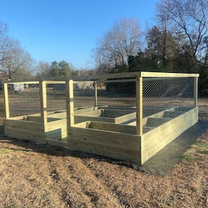 Raised Garden Bed With Deer Fence Plans - Etsy