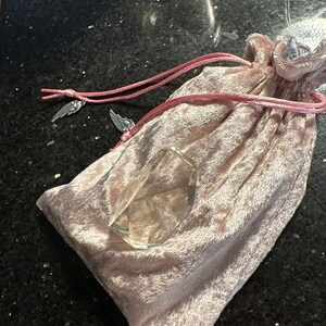 Blush Pink 'rose Quartz' Velvet Tarot Bag Oracle Pouch Customise With ...