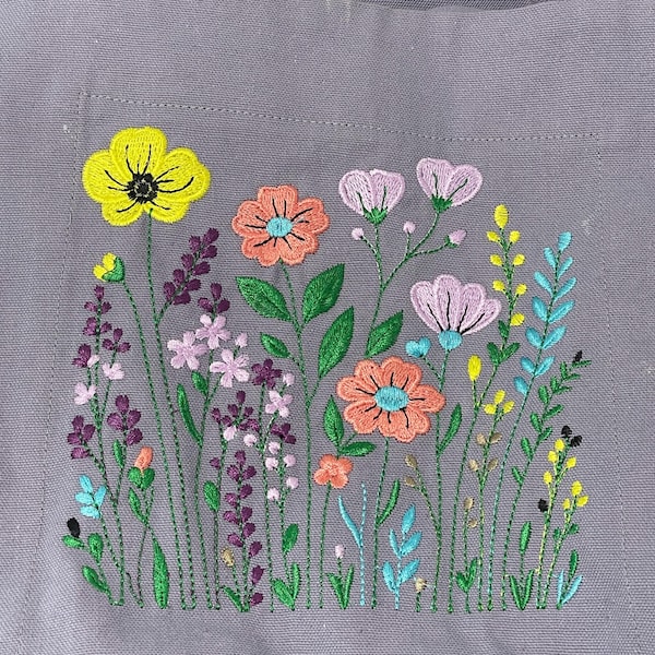 Floral Machine Embroidery Design Bundle, Mini Flower Designs, Satin ...