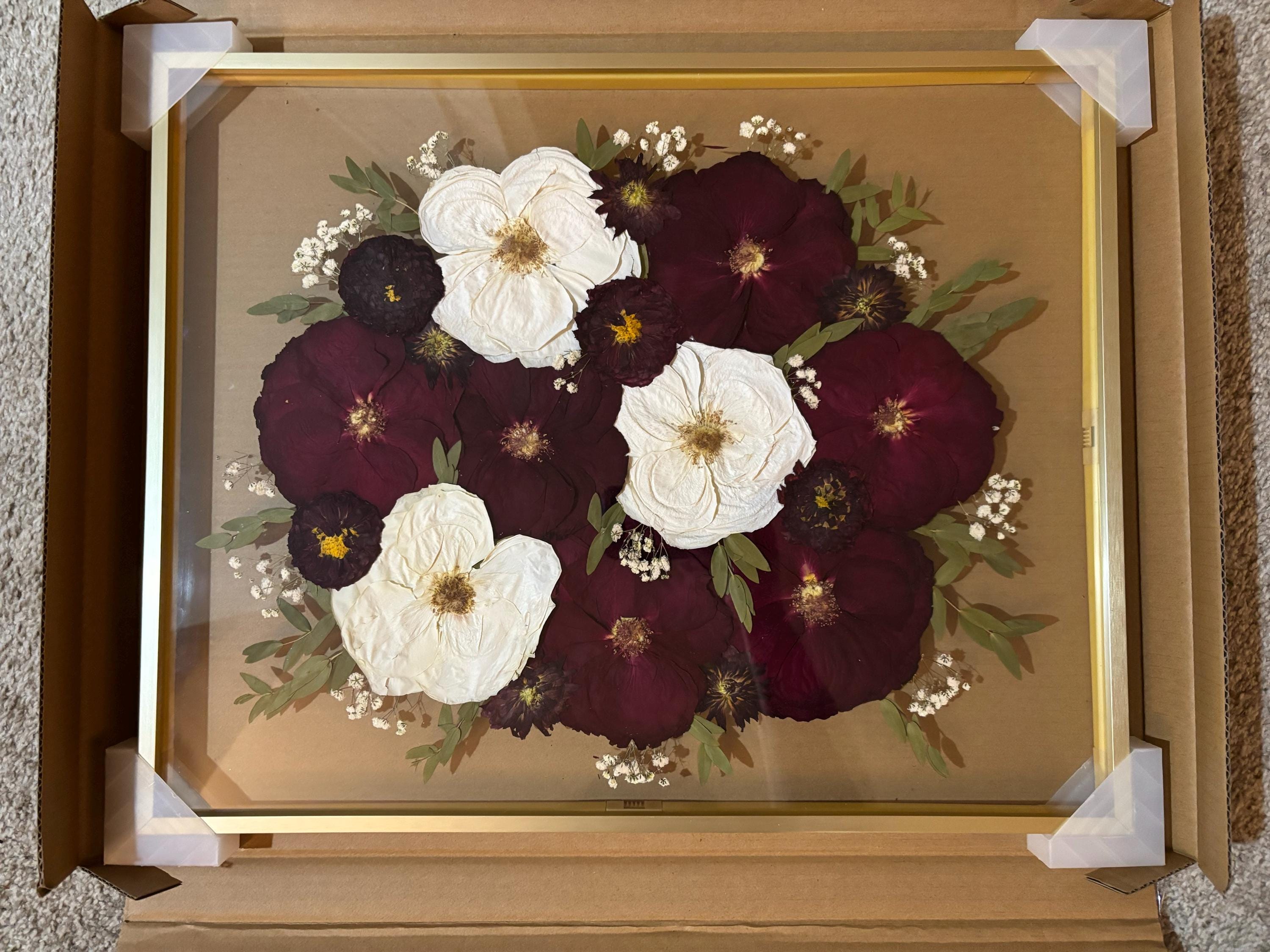 Preserved flowers from Hannah's etsy review