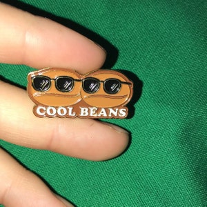 Cool Beans Enamel Pin Lapel Coffee Bean Hard Enamel 90s - Etsy