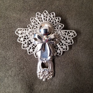 Jewelry Spoon Angel Pins Silver Filigree Cabochons Pendant Bridesmaids ...