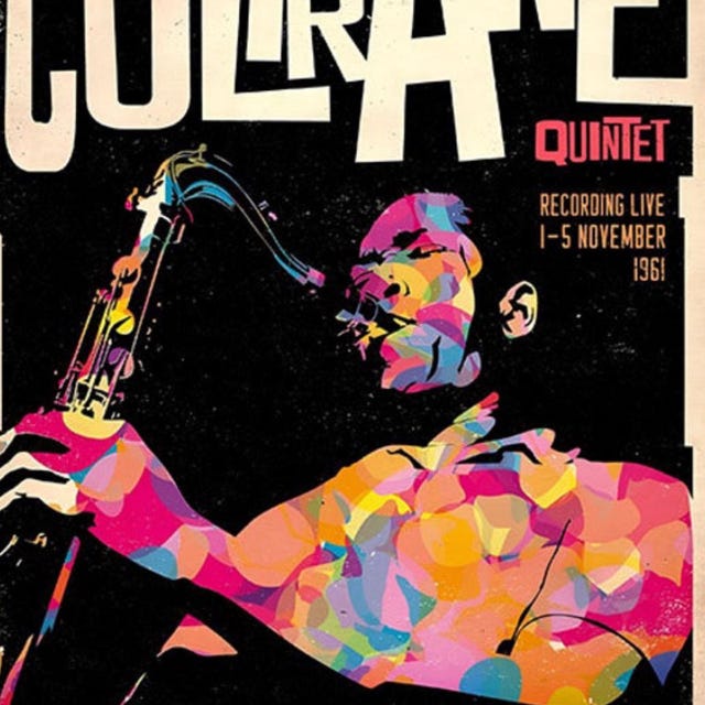 Poster Su Tela John Coltrane - Stampa Artistica Vintage 30x45 Cm Con Cornice, Per Jazz E Camerette