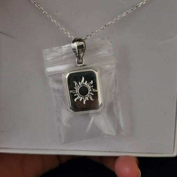 Sterling Silver Rectangle Photo Locket,custom Engrave Box Locket ...