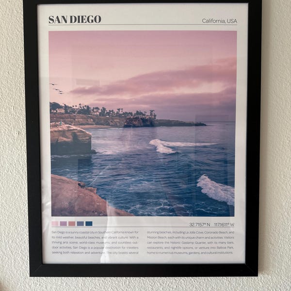 San Diego Print | San Diego Wall Art | San Diego Poster | San Diego ...
