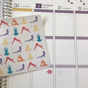 Yoga Planner Stickers Erin Condren Kikki K Filofax Plum - Etsy