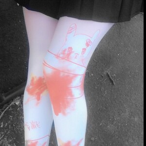 Guru Kawa Painfully Hurt Bunny Bandage Tights Menhera Tights