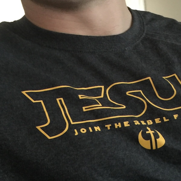 JESUS Join the Rebel Forces Christian T-shirt Mens Religious God Church ...