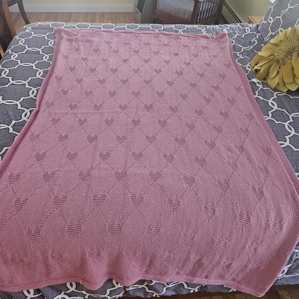 Heart to Heart Baby Blanket Knitting Pattern – Easy & Quick Knit ...