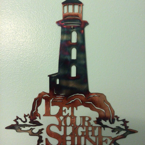 Let Your Light Shine With Lighthouse Home Decor Metal Wall Art - Etsy