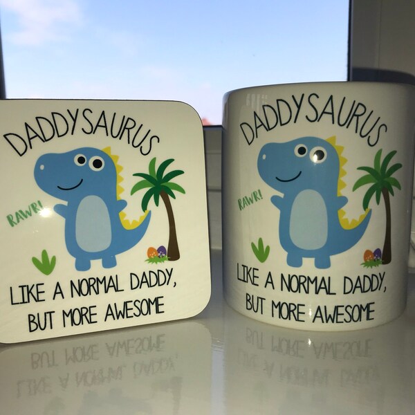 Daddy Gift Mug - Fathers Day Funny Daddy Daddysaurus Mug Cup - Foto 11
