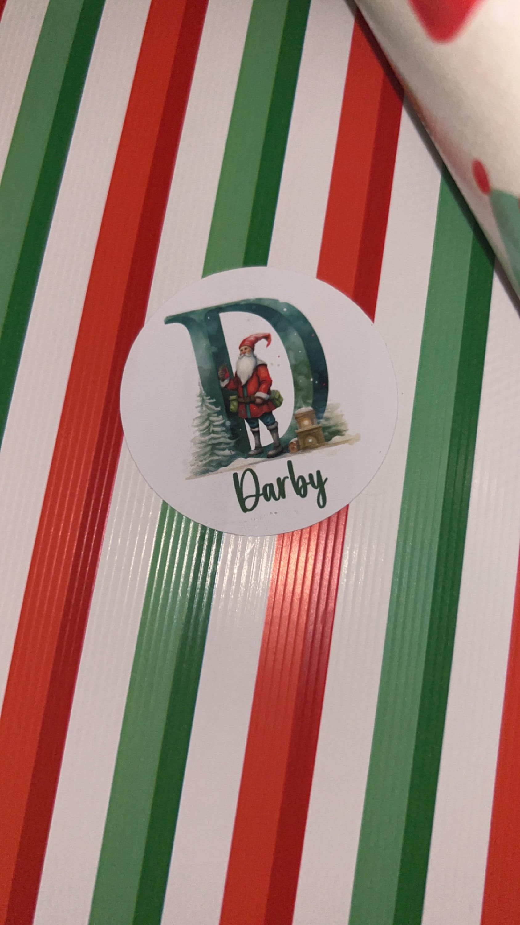 Personalised Christmas Stickers, Name Stickers, Christmas Labels, Festive Stickers, Gift Wrapping, Letter sticker, Gift Tags, Santa Stickers