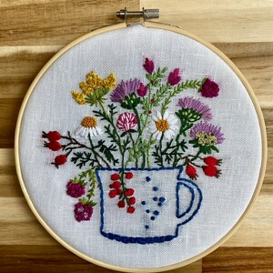 Hand Embroidered Book Shelf Design 7 or 8 Inch Hoop -  Canada