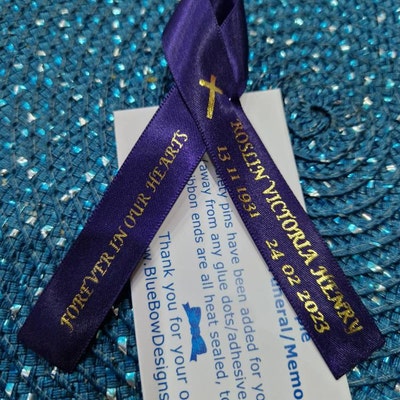 Personalised Funeral Ribbons. Menorah Memorial Ribbons. Satin - Etsy UK