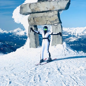 Mono de esquí negro Traje de nieve para mujer Ropa activa de invierno Traje  de esquí de una pieza Regalo para snowboarder -  México