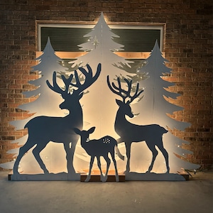 5.8ft Sleigh Reindeer Template When Made. Printable Trace and Cut ...