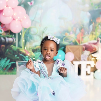Floral Birthday Girl Dress, Tulle Flower Girl Dress, Tutu Knee Baby Dress, First Birthday Outfit, Special Occasion Dress, Prom Dress