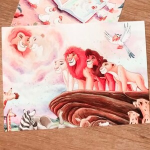 ディズニー ライオンキング 水彩画 ムファサ サラビ シンバ ナラ ディズニー ライオンキング 水彩画 ムファサ サラビ シンバ ナラ