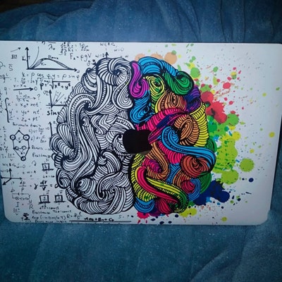 Brain MacBook Skin Left Right Brain MacBook Decal MacBook Sticker Art ...