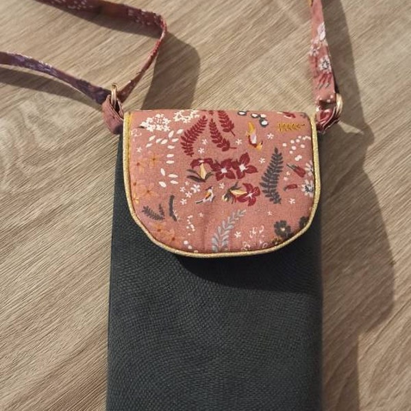 SAC POUR TÉLÉPHONE, MOCHA BLEU MINUIT