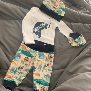 Fishing Boys Coming Home Outfit Personalized Baby Boy Outfit - Etsy