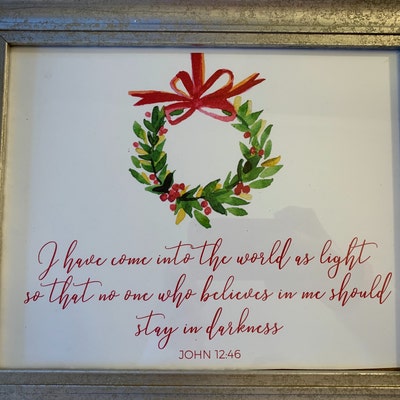 Christmas Scripture Print, Christmas Jesus Art Print, Christian ...