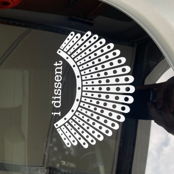 I Dissent RBG Decal - Etsy