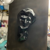 DIY 3D Human Skull Paper Model, Skull Paper 3D, Low Poly Human Skull ...