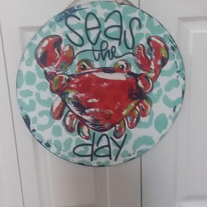 Summer Crab Door Hanger, Coastal Beach Sign - Etsy