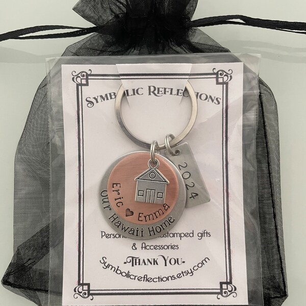 New Home Keychain Gift - Stainless Steel Housewarming Present For New Homeowners 2025