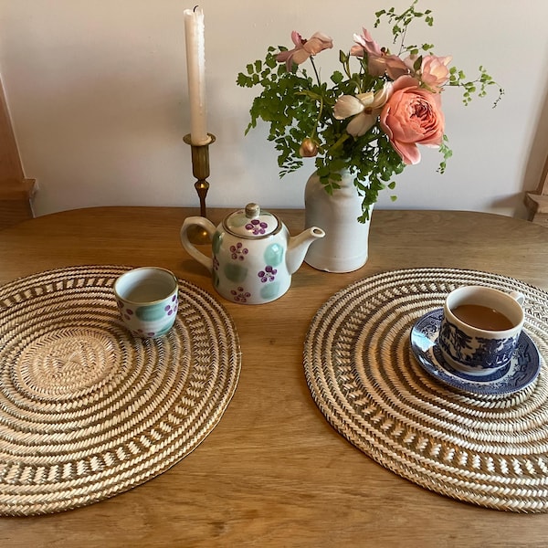 Blue Block Print Platter