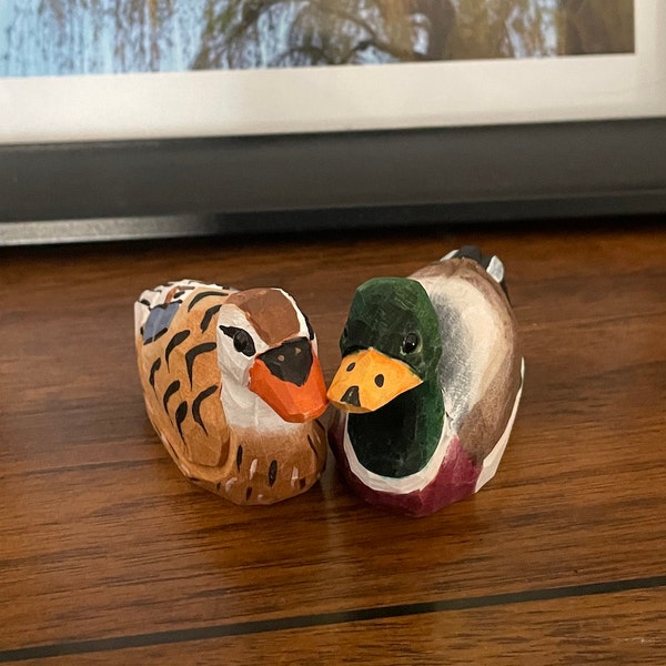 Mallard Duck Love Birds Cake Topper Bride & Groom Wedding Engagement