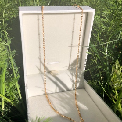 18K GOLD Chain Necklace, Paperclip Chain, Twist Chain,vine Chain, Bead ...