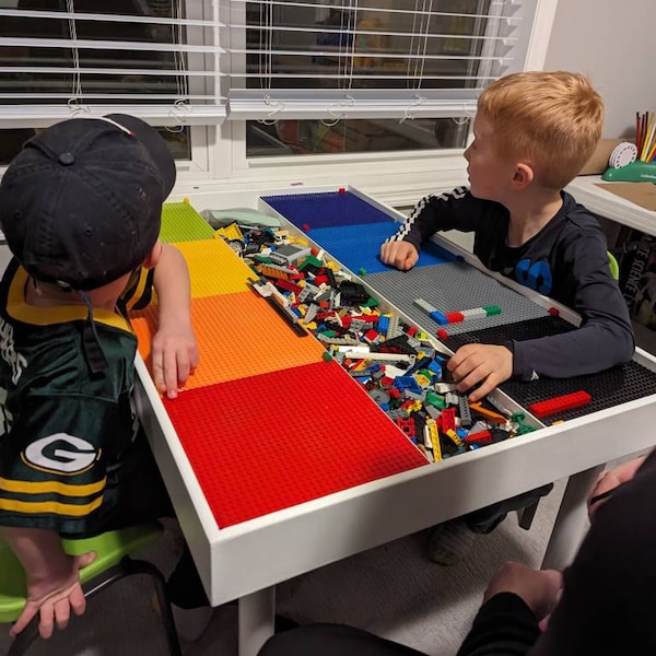 Building Bricks Table, Kids Building Blocks Table , Kids Large Table ...