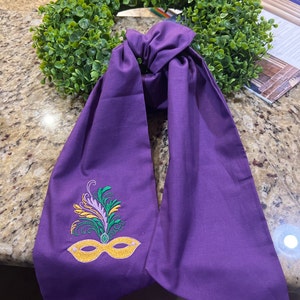 mardi gras sash for wreath