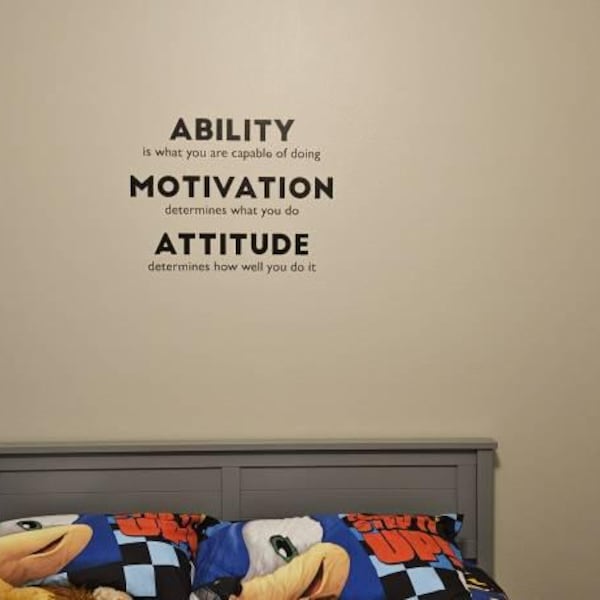 Inspirational Phrase Ability Motivation Attitude Vinyl Wall Decal . GYM ...