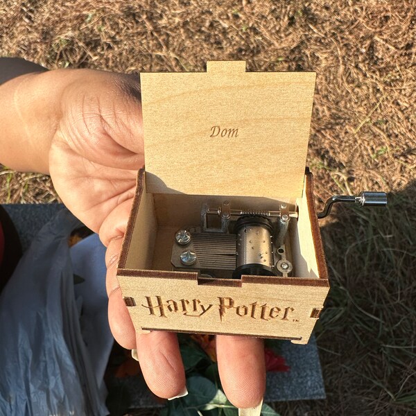Blank Music Box, Birch Wood With a Hand Crank Music Box, You Select the ...
