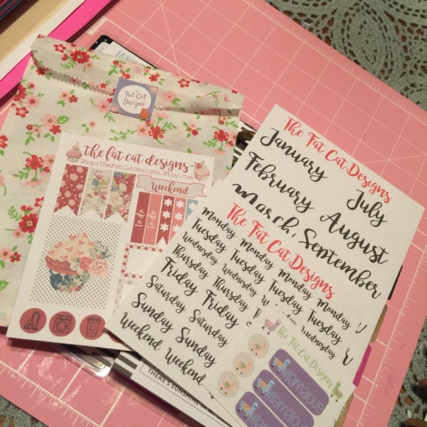 Days of the Week Script Planner Stickers for Erin Condren Happy Planner ...