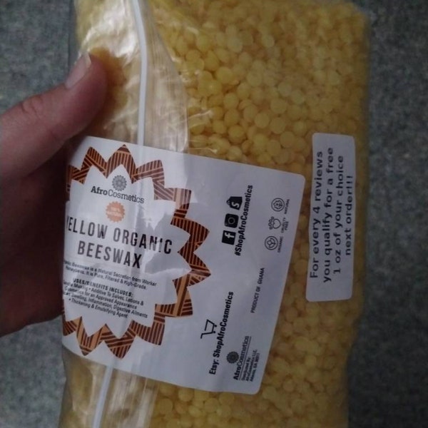 Yellow Beeswax Pellets, 100% Pure Natural Organic Bulk Beeswax for Soap ...