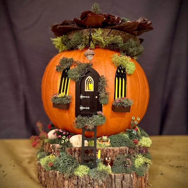Feengarten-Haus Aus Kunstharz – Niedliche Kürbis-Hütte Für Miniatur-Gärten & Terrarien