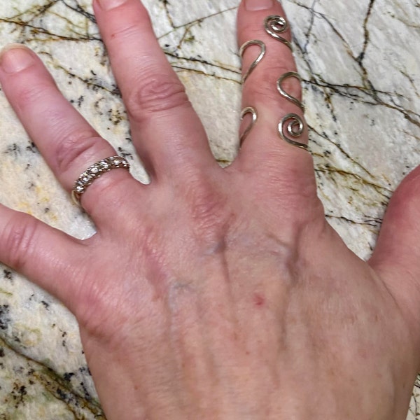 EDS Finger Splint Sterling Silver 925 for Both Joints Adjustable - Etsy