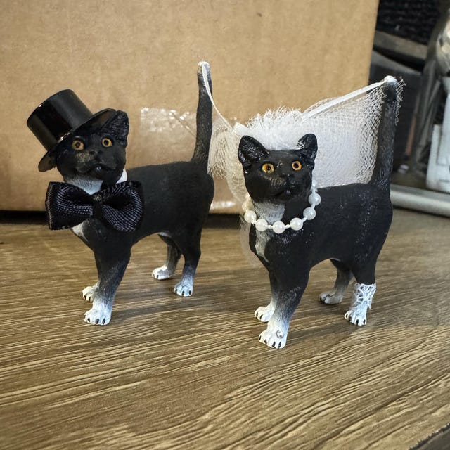 猫-ウェディング-ケーキトッパー-黒猫-面白い- - Etsy 日本