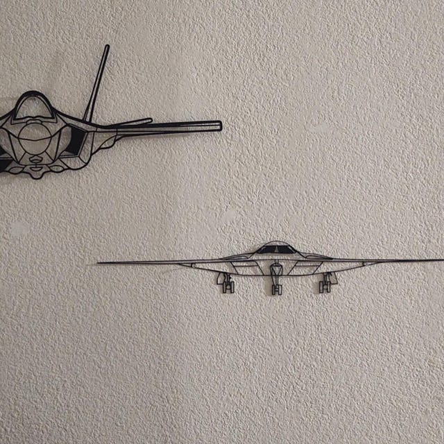ステルス爆撃機の金属製壁掛けアート、7月4日のギフト、アメリカ空軍の
