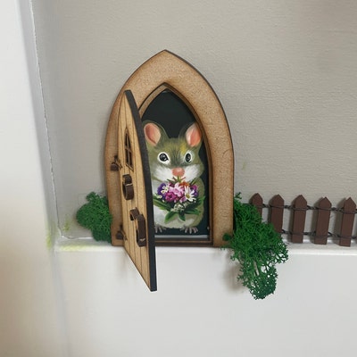 Mouse Praying Mousehole Sticker Praying Mouse 3D Wall Sticker Whimsical ...