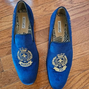 custom embroidered loafers