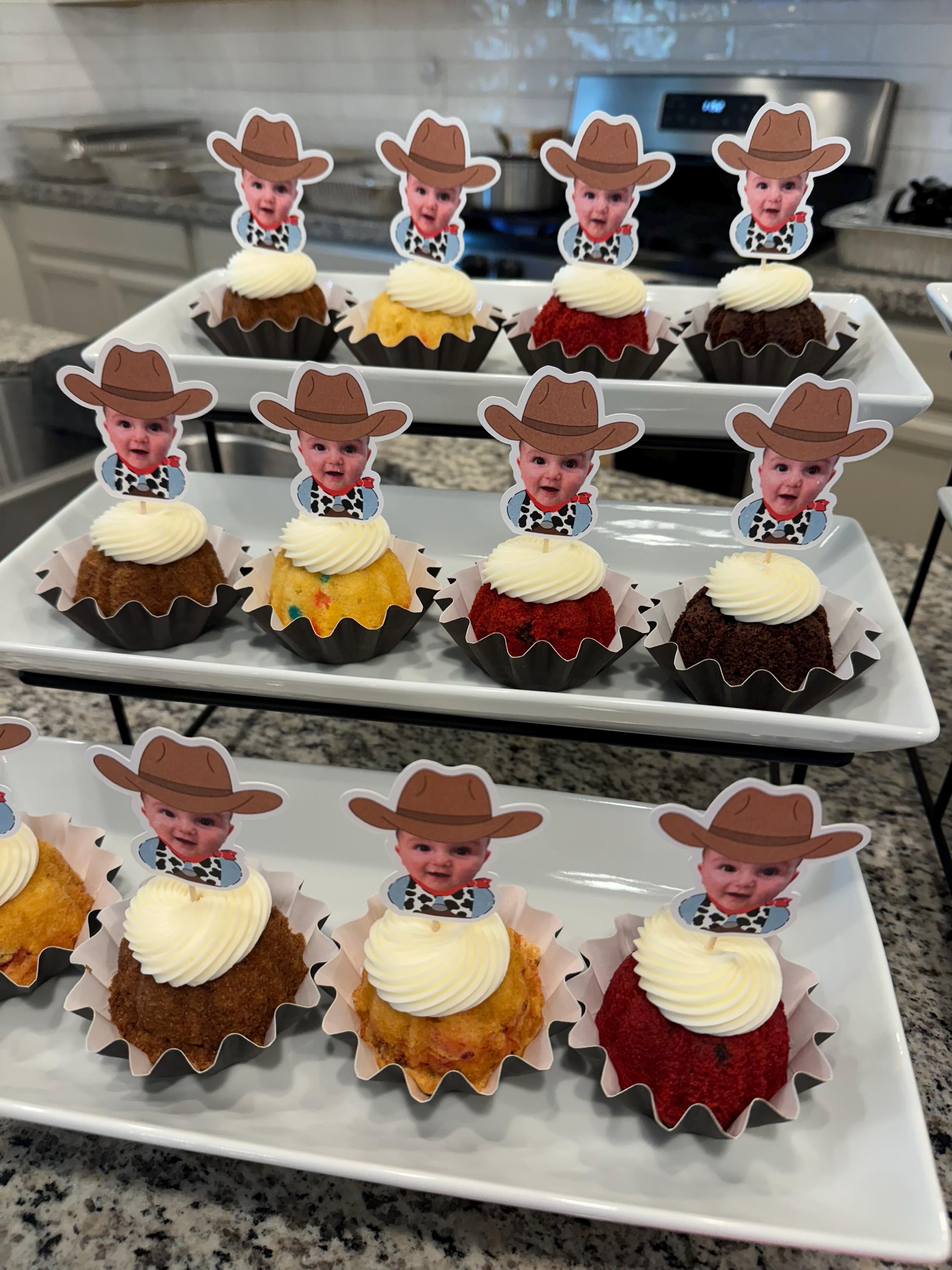 cowboy cupcake toppers | western birthday party decorations | my first rodeo birthday party supplies | cowboy 1st birthday | western party